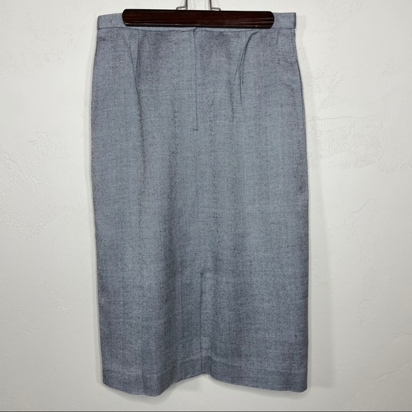 Vintage J. Gallery Gray Herringbone Skirt - Picture 5 of 11